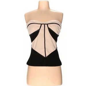 Paradis Miss Black And Beige Color Block Tube Top Size Large